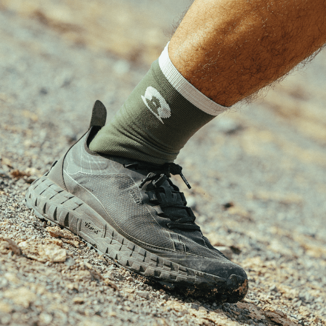 BROOO - TRAIL LOW CREWSOCKS DARK OLIVE Unisex - Rev Online