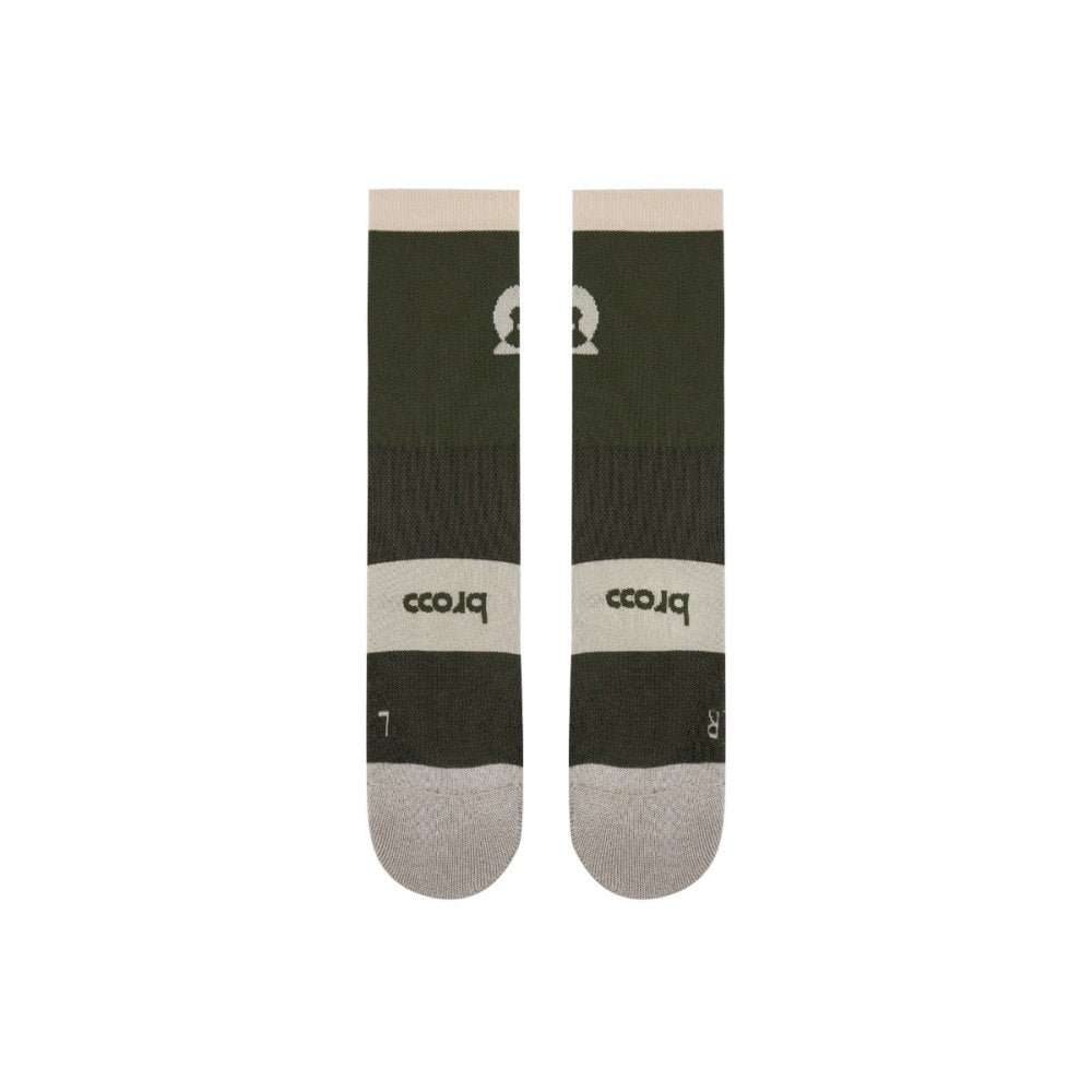 BROOO - TRAIL LOW CREWSOCKS DARK OLIVE Unisex - Rev Online